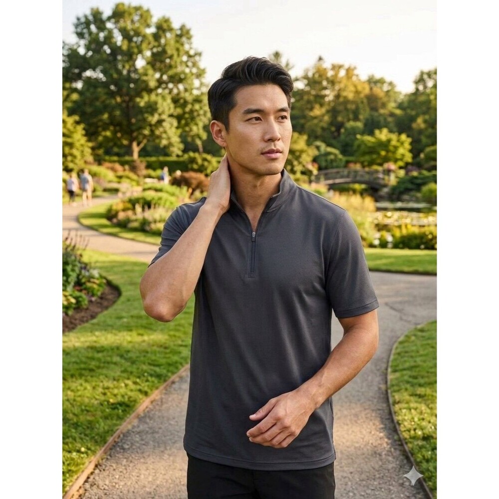 IBKUL Men’s Black Quarter Zip Size 2XL